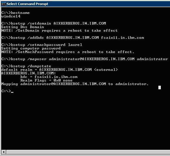 作为 AIX KDC 的 Kerberos 客户机的 Windows 2003 Server 配置