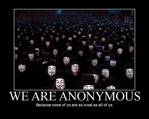 �ڿ���֯Anonymous��ɫ����վ��ʼ����ս